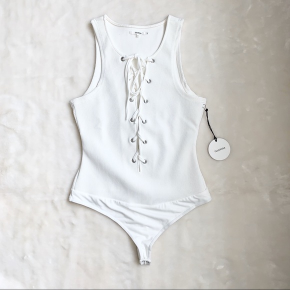 Revolve Tularosa Nile Bodysuit Ivory Size Small - Picture 2 of 14